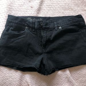 Madewell Black Denim Shorts